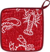 Laden Sie das Bild in den Galerie-Viewer, Frottier Topflappen "SEAFOOD" von Kracht