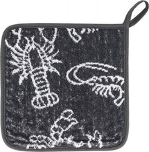 Laden Sie das Bild in den Galerie-Viewer, Frottier Topflappen "SEAFOOD" von Kracht