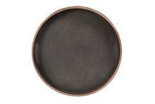 Laden Sie das Bild in den Galerie-Viewer, Dekotablett FLORO aus Metall Ø45x7,5 cm Zinn-Kupfer