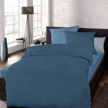 Laden Sie das Bild in den Galerie-Viewer, Bettwäsche Schlafgut Mako Satin Select Farbe Nachtblau