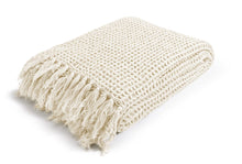 Laden Sie das Bild in den Galerie-Viewer, Plaid / Decke WAFFLE in Beige