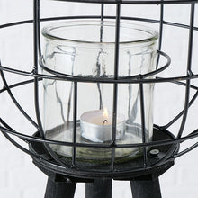 Laden Sie das Bild in den Galerie-Viewer, Windlicht FASO modern Boho schwarz