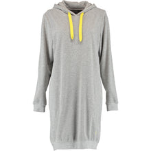 Laden Sie das Bild in den Galerie-Viewer, Cawö Home Hoodies Damen grau-melange/gelb