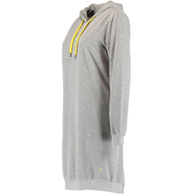 Laden Sie das Bild in den Galerie-Viewer, Cawö Home Hoodies Damen grau-melange/gelb