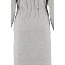 Laden Sie das Bild in den Galerie-Viewer, Cawö Home Bademantel Damen Kurzmantel mit Kapuze / Grau melange-gelb