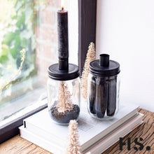 Laden Sie das Bild in den Galerie-Viewer, Kerzenglas MASON mit Kerzenhalter