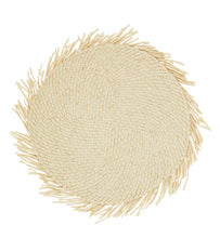 Laden Sie das Bild in den Galerie-Viewer, Tischset Natur aus Korb mit Fransen