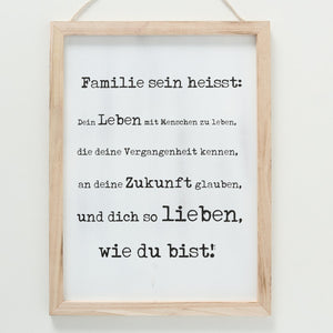 Schild FAMILIE