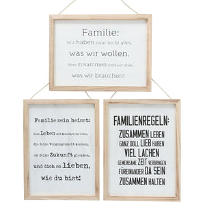 Schild FAMILIE
