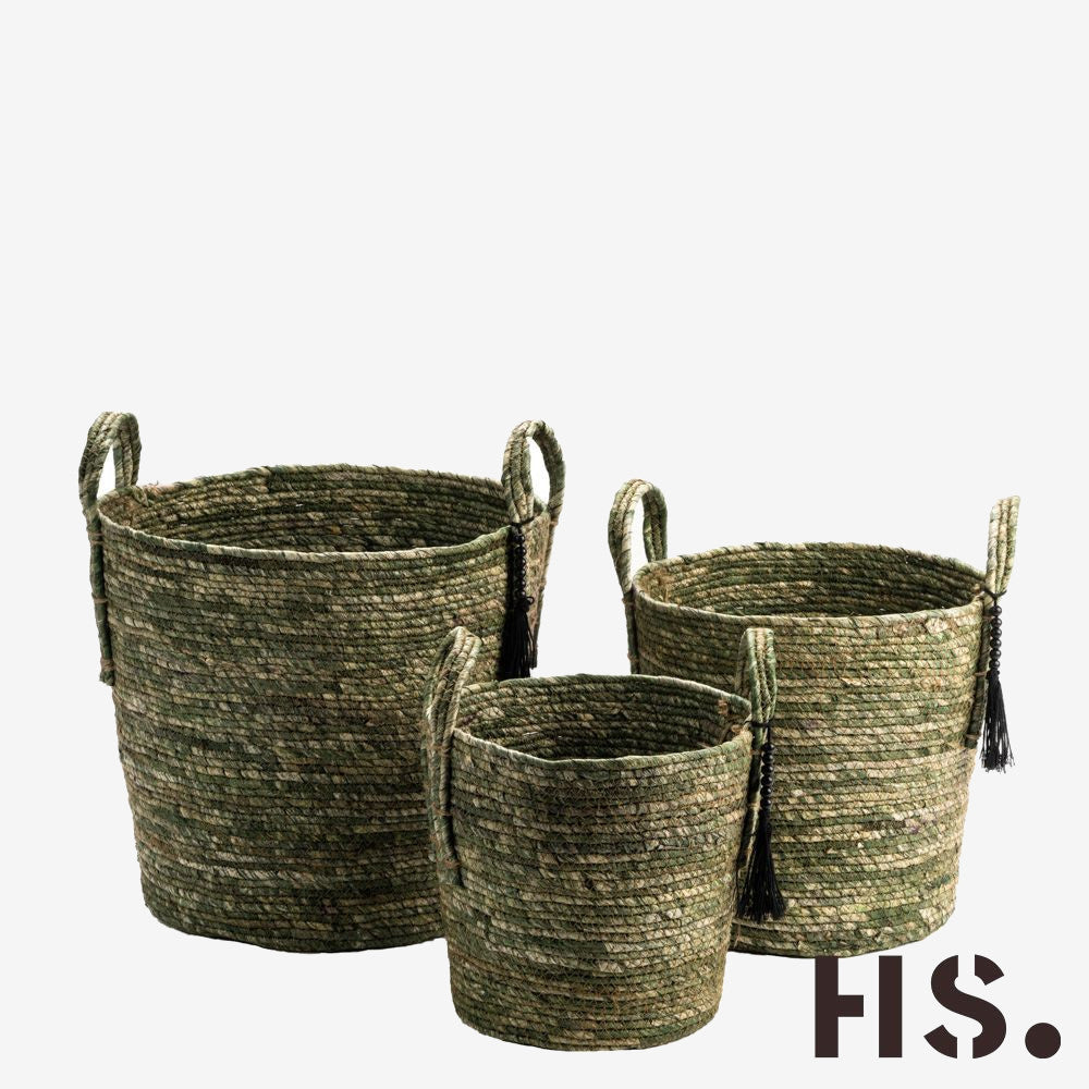 korb set aufbewahrung Korb TREVISIO zur Aufbewahrung Grün / Khaki