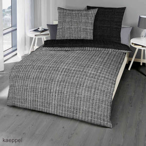 Mako Satin Bettwäsche Essential 326 Schwarz-Weiß