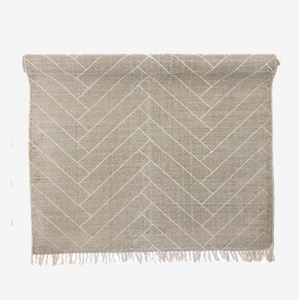 Handgewebter Teppich FISHBONE beige/weiß 120x180cm