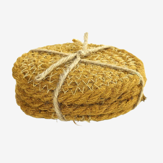 Untersetzer TJASSE Jute im 4er Set Gelb