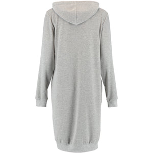 Cawö Home Hoodies Damen grau-melange/gelb