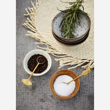 Laden Sie das Bild in den Galerie-Viewer, Stoneware Schale flach weiß - braun - beige mit Farbverlauf und Muster
