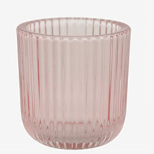 Laden Sie das Bild in den Galerie-Viewer, Teelicht EMILY aus Glas Farbe rosé
