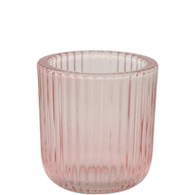 Laden Sie das Bild in den Galerie-Viewer, Teelicht EMILY aus Glas Farbe rosé
